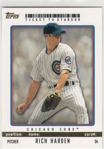 2009 Topps Ticket to Stardom Gold Parallel /50 RICH HARDEN #34 Cubs - Picture 1 of 2