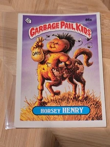 ✅ GPK 1986 HORSEY HENRY 86a OS3 - Topps Garbage Pail Kids Sticker * One Star - Picture 1 of 10