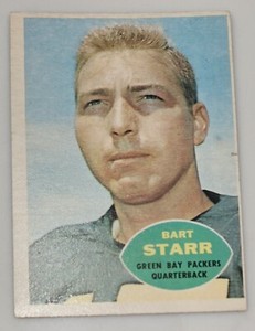 1960 Topps Football Trading Card #51 Bart Starr Green Bay Packers NFL HOF EX