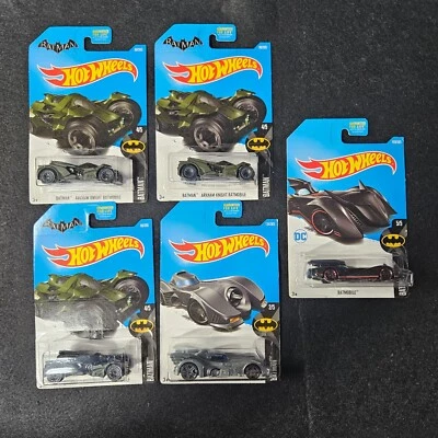 Lote de (5) - Hot Wheels Batmóviles Arkham Knight - Batman DC Todo Nuevo Foto 1 de 4