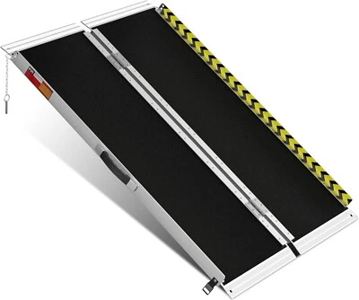 VNN Portable Wheelchair Ramp 4FT, Non-Slip Aluminum Folding Handicap Ramp - NEW — 第 1/4 张图片