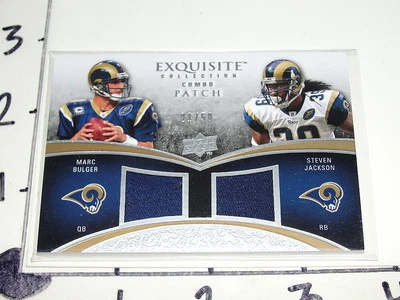 Marc Bulger - Steven Jackson 2009 EXQUISITE Combo GU Patch/50 - St Louis RAMS - Image 1 of 2