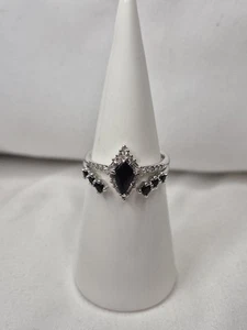Bomb Party Ring Size 8 "Dreaming Of Jewels" Black Onyx On Rhodium RBP7452 - Picture 1 of 4
