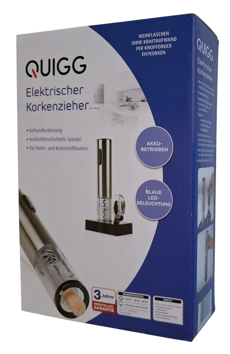 Elektrischer Korkenzieher Set – Automatischer Flaschenöffner Mit USB-Akku, Folienschneider & Vakuumstopfen