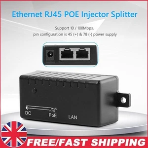 PoE Splitter PoE Injector RJ45 Passive DC 5.5mmx2.1mm Input Adapter Connector - Afbeelding 1 van 8