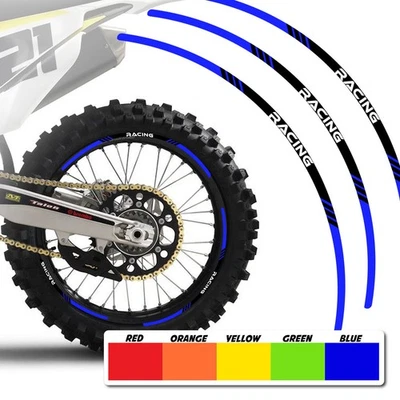 Azul 21 pulgadas. Calcomanía adhesiva de llanta de 18" para moto de cross P03 para Kawasaki KLX 300 21 22 23 Foto 1 de 4