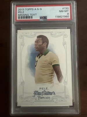 PELE 2013 Topps Allen Ginter Missing Text PSA 8 - Image 1 of 2