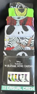 The Nightmare Before Christmas Mens Casual Crew Socks 6 Pair Shoe Size 8-12 - Picture 1 of 5