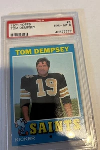1971 Topps #5 Tom Dempsey Saints PSA 8 Saints Football Card - Bild 1 von 4