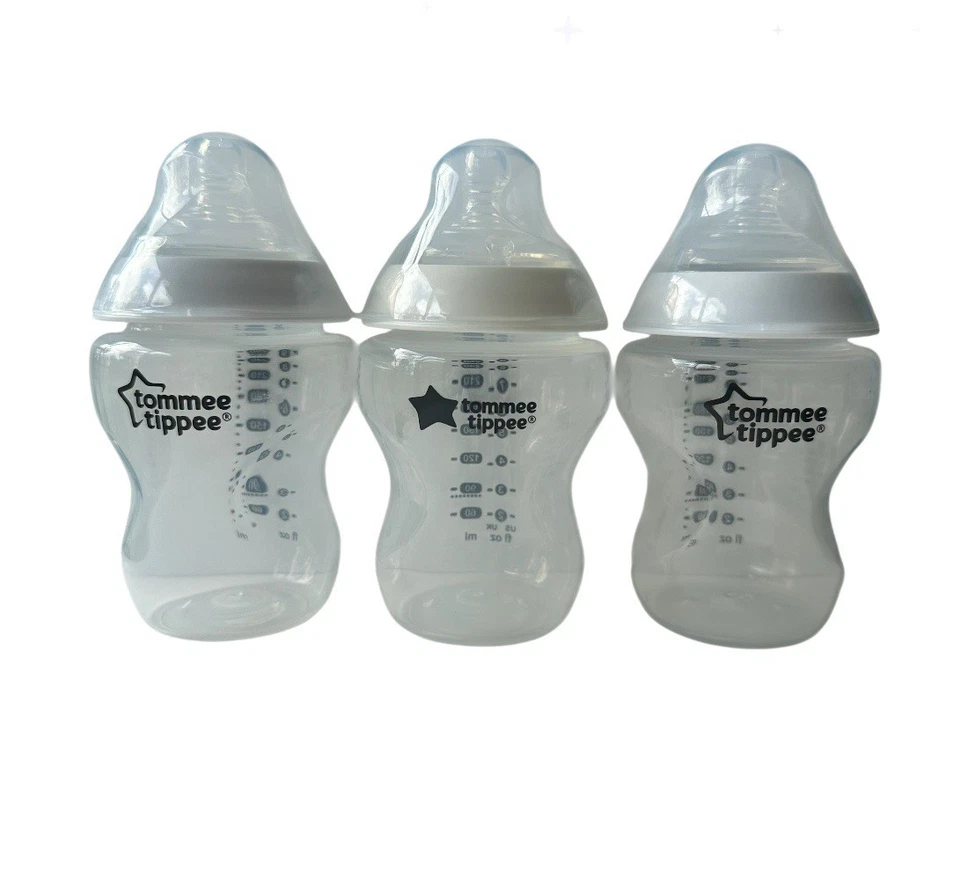 Tommee Tippee Plastic Bottle Closer To Nature New 260ml x 3 #1 Teat Lot 2 - image 1 of 1