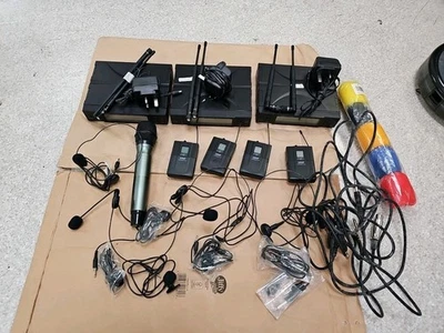 Job Lot of KAM KWM1960 V2 Dual UHF Wireless Microphone System with Flight Case. - Image 1 of 4