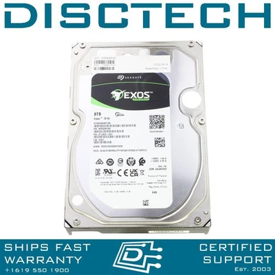 Seagate Exos ST8000NM018B 8TB 3.5” 7.2K 512e Enterprise SAS HDD Hard Disk Drive - Image 1 of 3