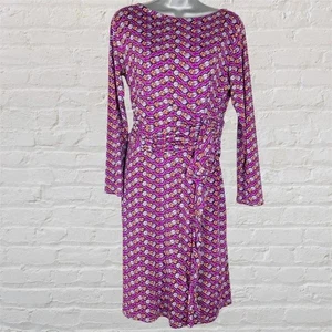 Ingenue London Kleid Gr. 12 Lila Knielang Langarm Stretch Jersey - Bild 1 von 7
