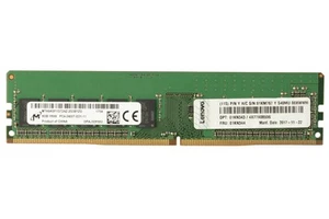 RAM Lenovo 8 Go 1Rx8 PC4-19200 DDR4 UDIMM ECC 2400 MHz 01KN343 - Photo 1/1