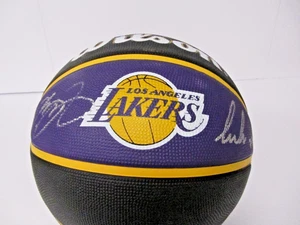LUKA & LEBRON *DUAL* Signed LAKERS BASKETBALL Autograph COA TSA + SHIPS FREE - Picture 1 of 6
