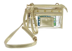 PurseN GameDay Bag #1 (Gold) Stadium Approved Clear Transparent Schultertasche - Bild 1 von 3