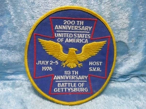 Parche 200 Aniversario EE. UU. 113 Aniversario Batalla de Gettysburg - Imagen 1 de 1