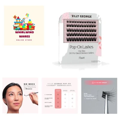 Pestañas Pop-On - Hágalo usted mismo Racimos de pestañas de imitación prepegados de 1 paso, aspecto natural extendido... Foto 1 de 4