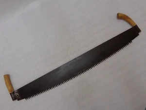Two Man Saw 41 Vtg Soviet Hand Tool Crosscut Logging USSR Iron Blade Misery Whip - Picture 1 of 12