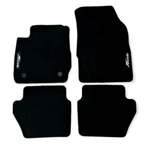 Car Floor Mats Velour For Ford Fiesta Waterproof Black Carpet Rugs Auto Liners - Picture 1 of 11