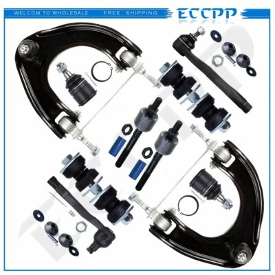 12Pieces Front Upper Control Arms Tie Rods Sway Bars Kit For 88-91 Honda Civic - Image 1 of 4
