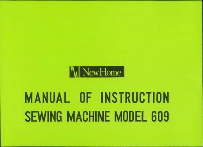 New Home 609 Janome Instruction Manual User Guide: Coil Bound 57 Pages - Image 1 of 3