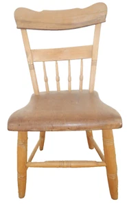 Antique Plank Seat Chair mid 19th century - Picture 1 of 14