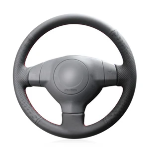 For Suzuki SX4 Alto Hand-stitch Steering Wheel Cover Black Artificial Leather - Picture 1 of 9