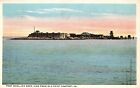 Vintage Postcard Fort Wool Rip Raps View From Old Point Comfort Virginia Va