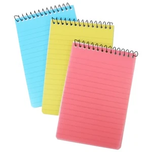 3x SPIRAL A6 WIREBOUND NOTEBOOK Note Pad/Book Lined Organiser/Reminder Jotter - Picture 1 of 10