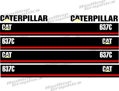 Adesivos Caterpillar 637C FRETE GRÁTIS - Imagem 1 de 2