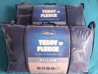 Almohada de lana de peluche Silentnight azul marino - soporte medio - hipoalergénica ¡Nueva!¡! Foto 1 de 4