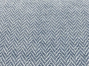 Suzanne Tucker Small Scale Herringbone Fabric- Sahara / Denim 3.10 yds 9001/27 - Picture 1 of 3