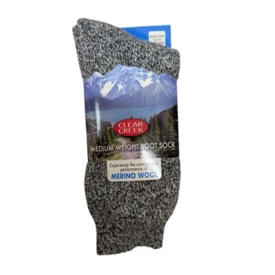 Clear Creek Bota Calcetines Lana Merino Gris Peso Medio Nuevos Senderismo Aire Libre 10-13 Foto 1 de 4