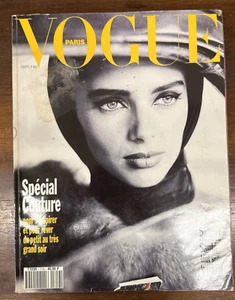 Vogue, Paris, September 1991, Heather Stewart-Whyte Cover, in French - Foto 1 di 11