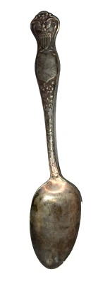 Cuchara de recuerdo Arizona plateada comunidad Oneida XIV antiguo escudo águila de colección Foto 1 de 4