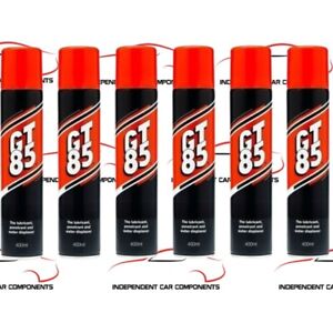 6 x GT85 SPRAY LUBE LUBRICANT PENETRATOR WATER DISPLACER CORROSION - 400ML