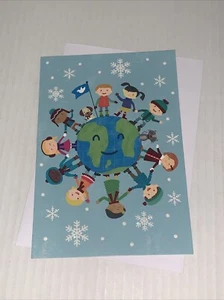 Hallmark UNICEF Christmas Card: Kids Around The Globe Peace Joy And Friendship - Picture 1 of 7