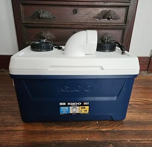 Onos 48qt Wiederaufladbar Marineblau 2 Lüfter USB Sumpf Kühler Tragbare Klimaanlage - Bild 1 von 7
