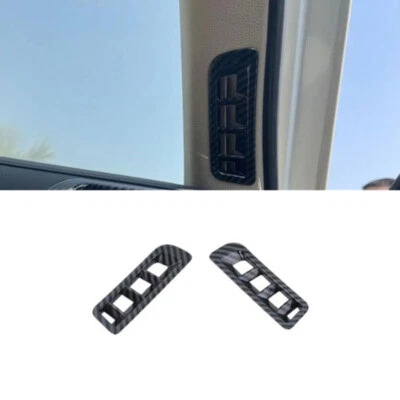 For Toyota Land Cruiser 2022 23 Carbon Fiber Front Up Air Outlet Vent Cover Trim - Imagem 1 de 4