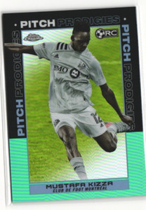 2021 Topps Chrome MLS Mustafa Kizza Pitch Prodigies Aqua Refractor /299 RC #177