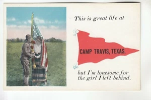 Pennant stampato rosso questa è grande vita a Camp Travis TX - Foto 1 di 1