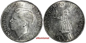 Rumania Mihai I Plata 1941 500 Lei aUNC Besarabia Reunión 37 mm KM# 60 (351) - Imagen 1 de 3