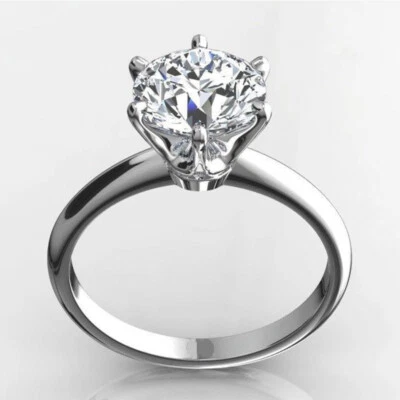 2,30 Karat Rund Form Diamant Solitär Verlobungsring Weißgold Finish Damen Ring - Bild 1 von 4