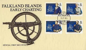 FALKLAND ISLANDS 1985 EARLY CHARTING FIRST DAY COVER PORT STANLEY with insert - Picture 1 of 1