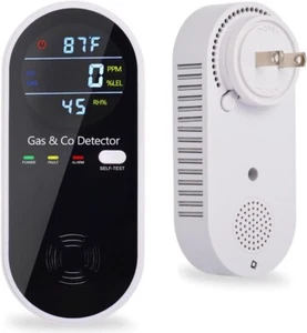 Detector de monóxido de carbono y gas natural enchufable de alerta 4 en 1 KH - Imagen 1 de 6