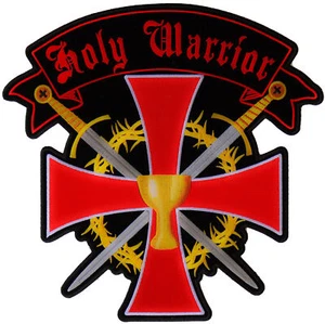 Christian Cross Holy Grail Patch - 12x12 inch - PL6353 - Picture 1 of 4