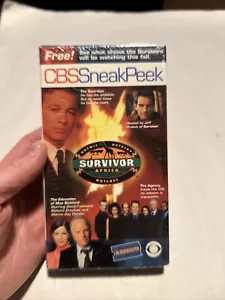 New Sealed CBS Sneak Peek Survivor Africa VHS Blockbuster - Picture 1 of 7