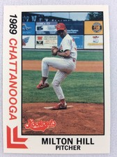1989 Chattanooga Lookouts-Southern League-BEST Baseball Card-Milton Hill