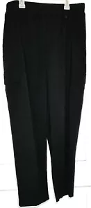 Chico's Perfect Stretch pull on black Pants Rayon Blend Easy Care size 2 EUC - Picture 1 of 6